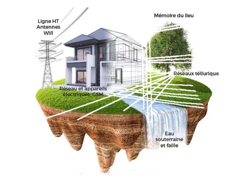 Image d'un lieu illustrant tous les phénomènes geobiologiques à observer et corriger Patricia Chateau 